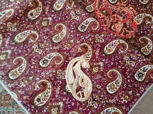 رومیزی ترمه دوزی مربعی 60 در 60 