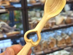 خرید قاشق قلبی و دفرمه چوبی