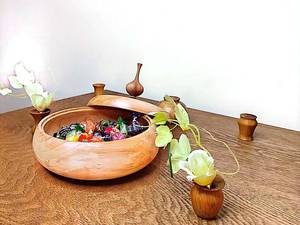 شکلات خوری دست تراش چوبی 