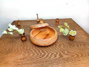 شکلات خوری دست تراش چوبی 
