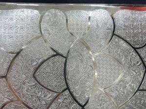 سینی مستطیل دور بادامی شبه نقره