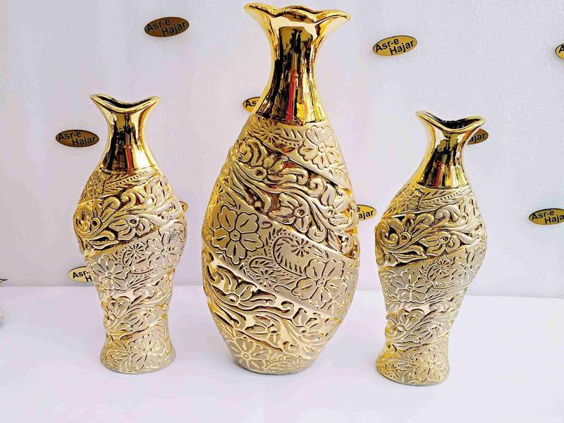 گلدلن سه تیکه طلایی سرامیک