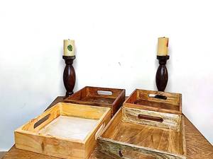 سینی پذیرایی چوبی در گرگان