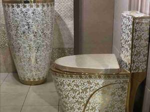 توالت فرنگی و روشویی لاکچری