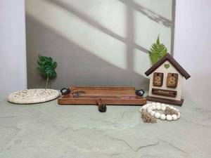 خرید سینی مستطیل دسته‌دار چوبی در گرگان
