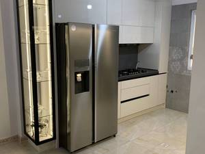 ساخت کابینت سفید کرم های گلاس در رامسر