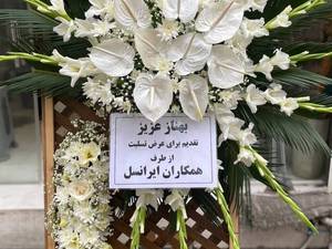 سفارش تاج گل تسلیت شکیل در آمل 