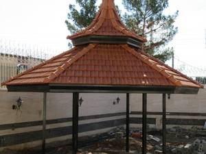 ساخت آلاچیق با سفال طبرستان در اصفهان