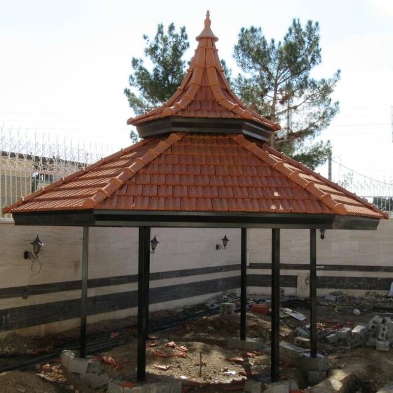 ساخت آلاچیق با سفال طبرستان در اصفهان