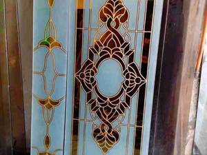 آینه با مواد طلاکاری