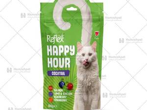 تشویقی گربه رفلکس با طعم مخلوط Reflex Happy Hour Cocktail وزن 60 گرم