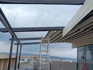 سایبان متحرک پارچه ای برای پنت هاوس در آمل
