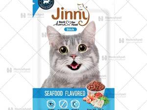 تشویقی گربه جرهای جینی با طعم غذای دریایی JerHigh Jinny Cat Treat With Seafood وزن 35 گرم