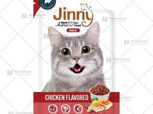 تشویقی گربه جرهای جینی با طعم مرغ JerHigh Jinny Cat Treat With Chicken وزن 35 گرم