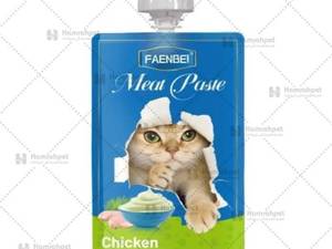 پودینگ گربه Faenbei طعم مرغ و علف گربه وزن ۹۰ گرم