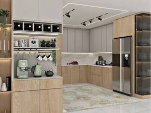 کابینت هایگلاس مدرن سفید گرویی