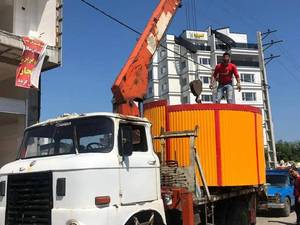 اجاره جرثقیل برای جابجایی کانکس نوشهر و چالوس