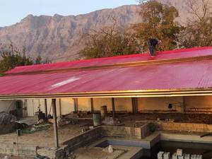 اجرای آلاچیق باغی با سقف شیروانی در اصفهان