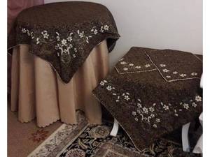 سرمه دوزی رومیزی با حاشیه دوزی