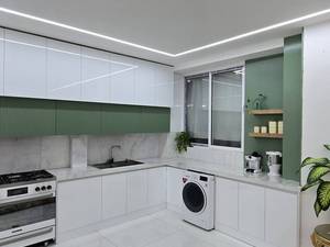 اجرای کابینت MDF سبز با نصب حرفه‌ای در اصفهان