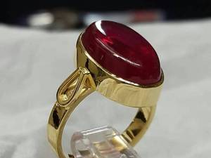 انگشتر طلا نگین دار عقیق زنانه در اردبیل