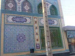 کاشی کاری سنتی مسجد در جاجرم