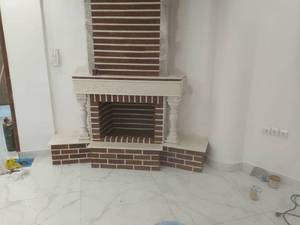 ساخت شومینه گازی سنگ و آجر در رشت