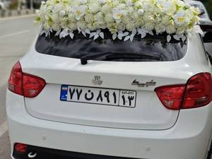 گل ارایی ماشین عروس ساده و شیک در مسجدسلیمان