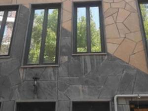 اجرای سنگ مالون سنگ ورقه ای