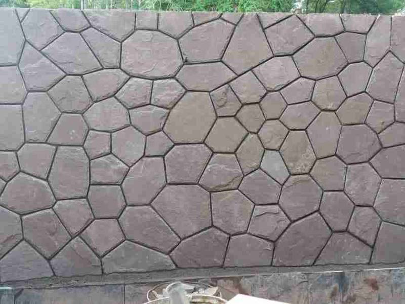 اجرای سنگ مالون لاشه ا نجام می شود سنگ ورقه ای سنگ کوهی سنگ