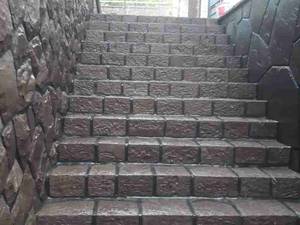 اجرای سنگ مالون لاشه ا نجام می شود سنگ ورقه ای سنگ کوهی سنگ