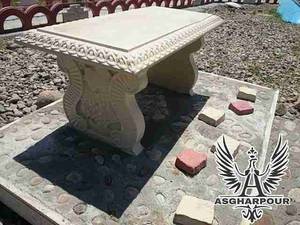 ساخت نیمکت سنگی در گیلان