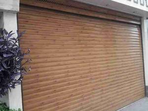 نصب درب کرکره اتوماتیک طرح چوب