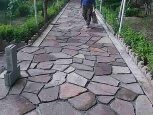 اجرای کف باسنگ لاشه در تهران