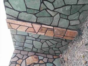 اجرای آب نما کباب پز آب نما شومین نصب می شود سنگ ورقه ای