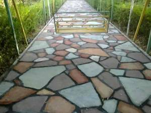 اجرای سنگ مالون سنگ لاشه ورقه ای