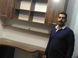 میز تحریر منحنی ال
