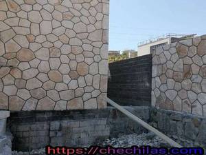 دیوار سنگ لاشه سفید