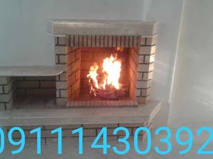 شومینه گازی سنگی در شرق گیلان