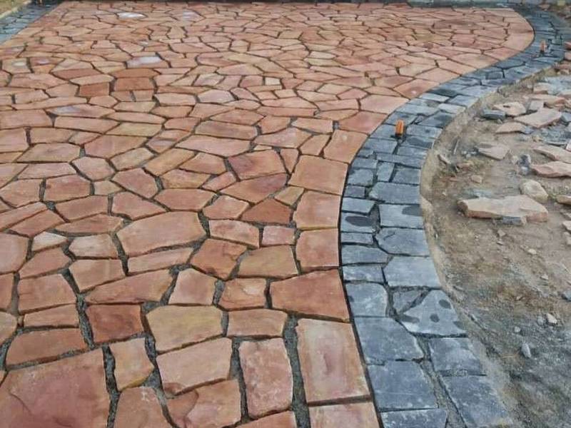 اجرای سنگ ورقه ای