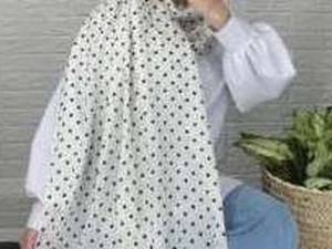 شال توپ توپی سفید و مشکی