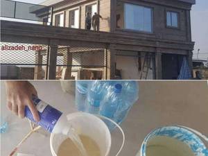 اجرای عایق بی رنگ روی نمای نمای ساختمانی