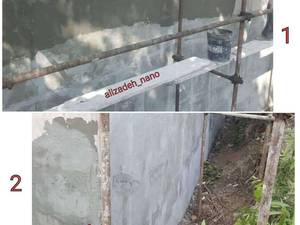آب بندی دیوار پارکینگ زیرزمینی قبل از خاک ریزی