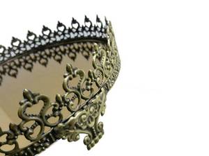 سینی گرد کف آیینه انتیک