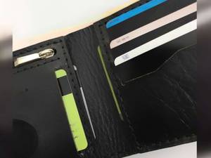 کیف پول جیبی چرم طبیعی مشکی