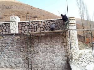 نصب سنگ لاشه سنگ ورقه ای