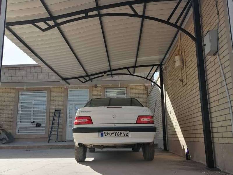 اجراو نصب سایبان با ورق یو پی وی سی در بم