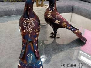 کبوتر در مجسمه سازی و طلا کوبی نوری