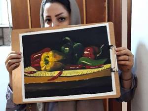 آموزش نقاشی با اکریلیک روی بوم در اهواز
