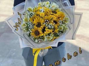دسته گل آفتابگردون شیک در  گلسرای پامچال
